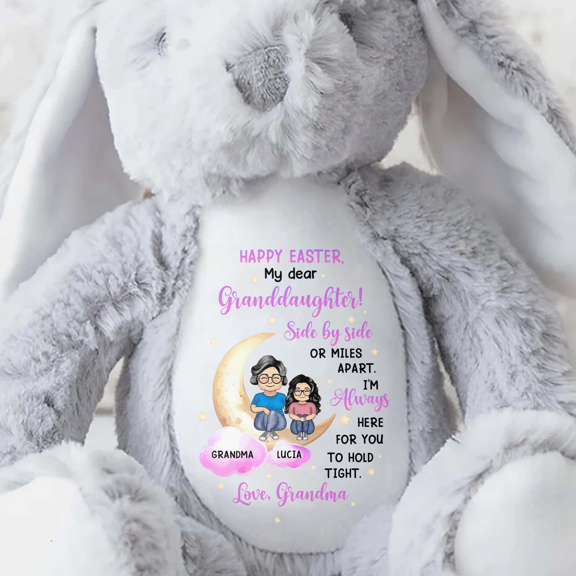 Happy Easter, My Dear Granddaughter, Side By Side Or Miles Apart, Bunny