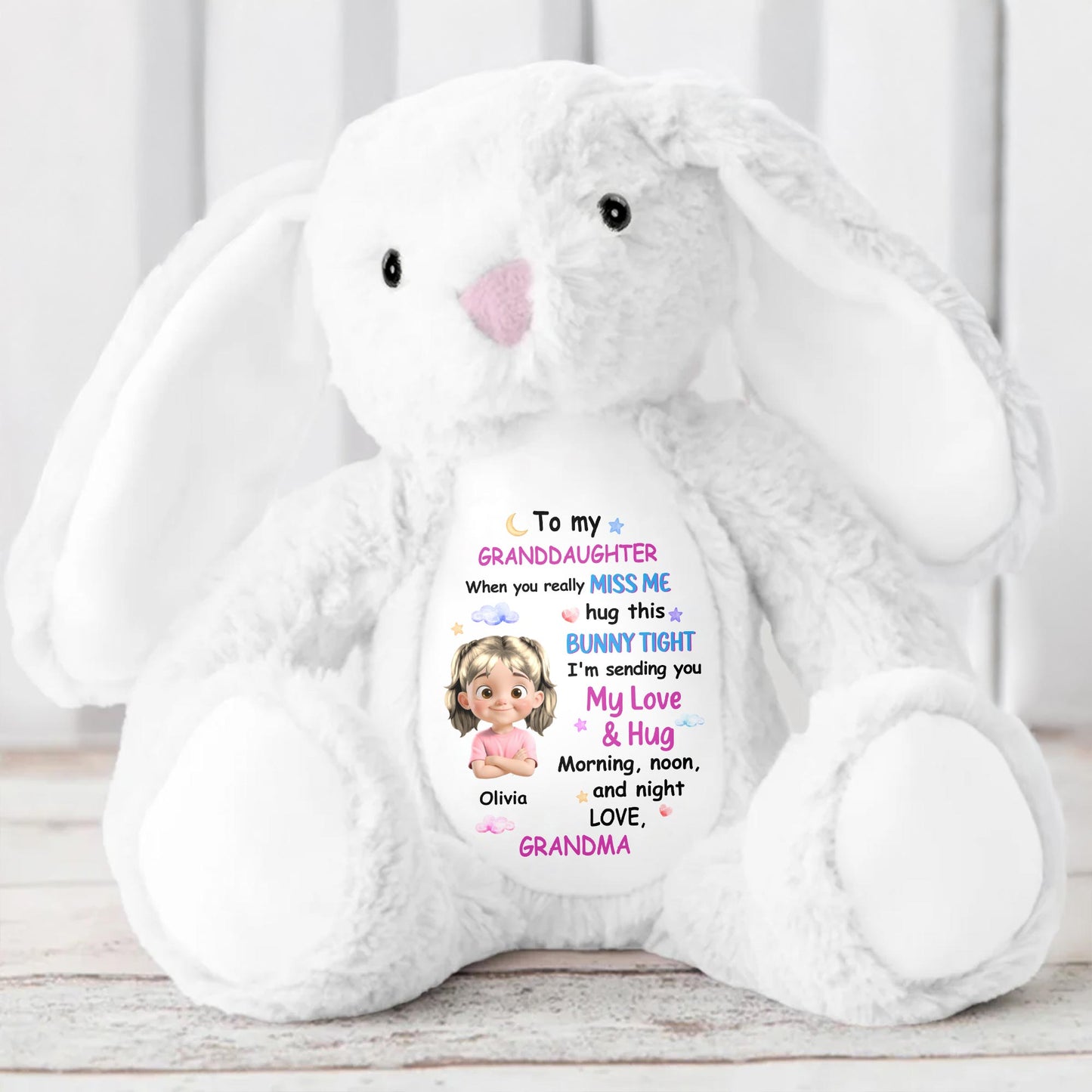 To My Granddaughter, When You Really Miss Me, Hug This Bunny Tight
