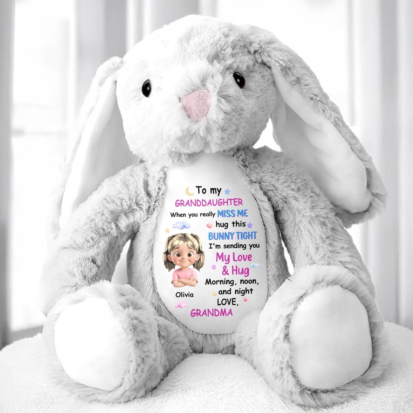 To My Granddaughter, When You Really Miss Me, Hug This Bunny Tight