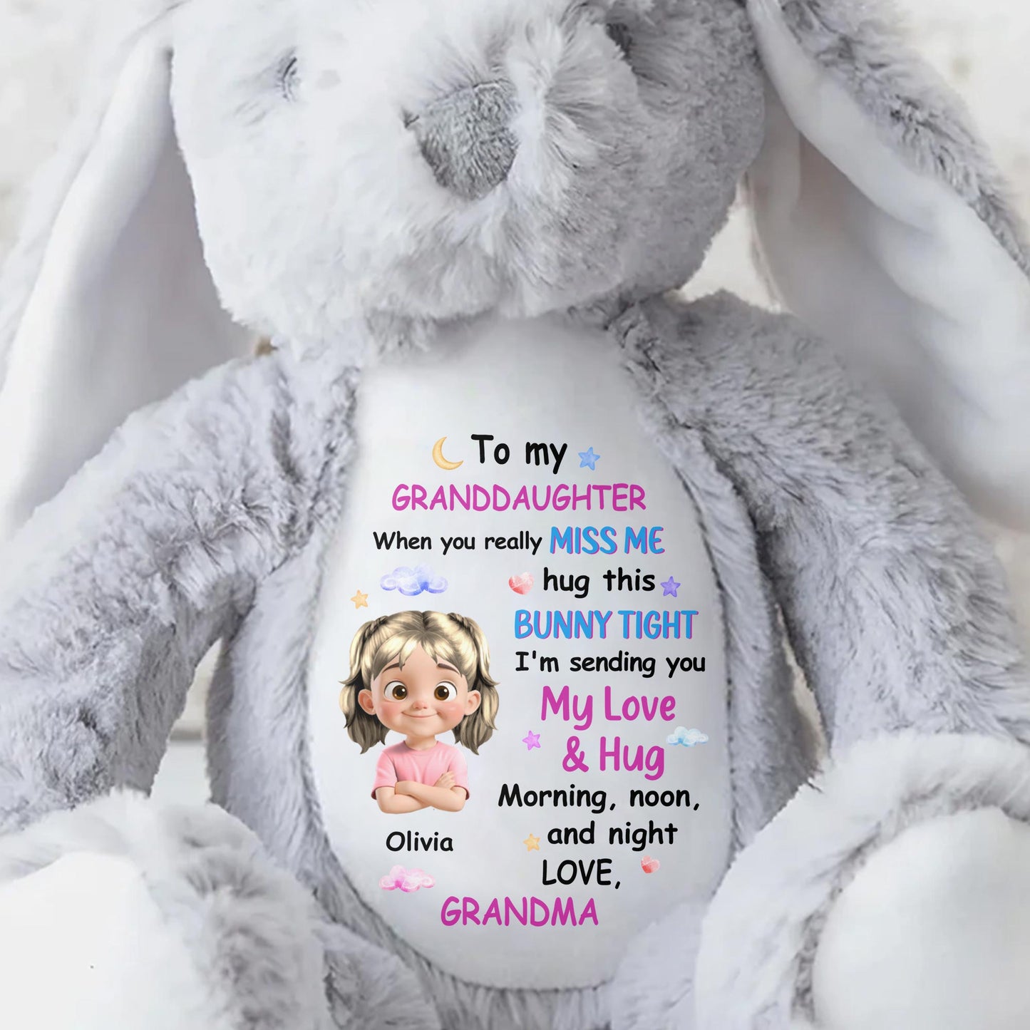 To My Granddaughter, When You Really Miss Me, Hug This Bunny Tight