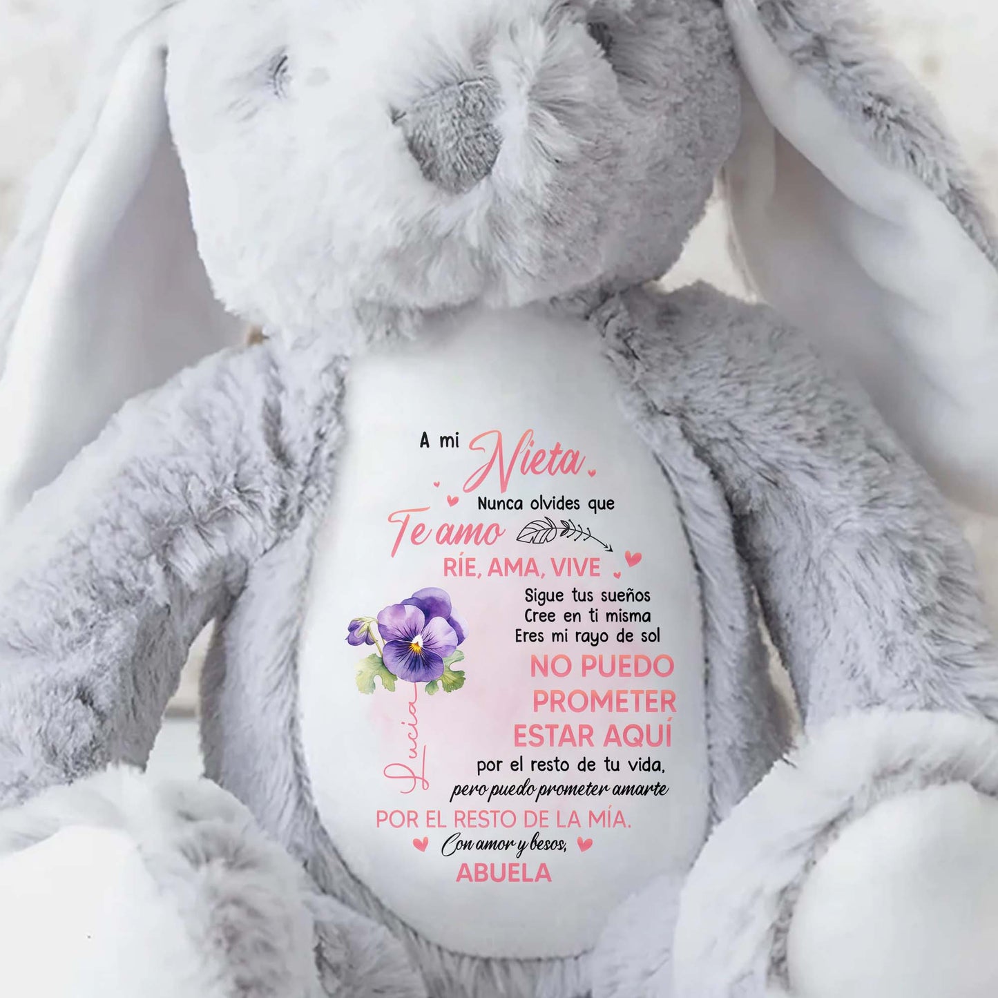 A mi Nieta, Nunca Olvides Que Te Amo, Bunny and Flowers