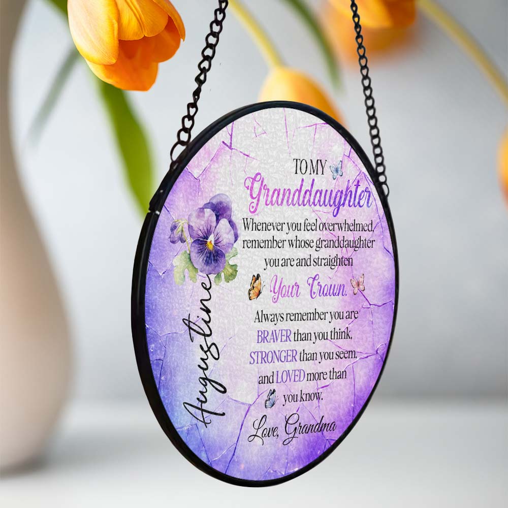 To My Granddaughter, Whenever You Feel Overwhelmed, Remember Whose Granddaughter You Are, Flowers and Butterfly