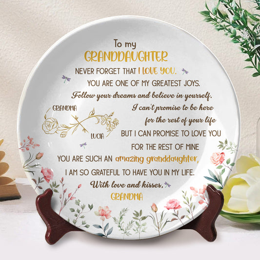 To My Granddaughter, Never Forget That I Love You, Flowers and Bows