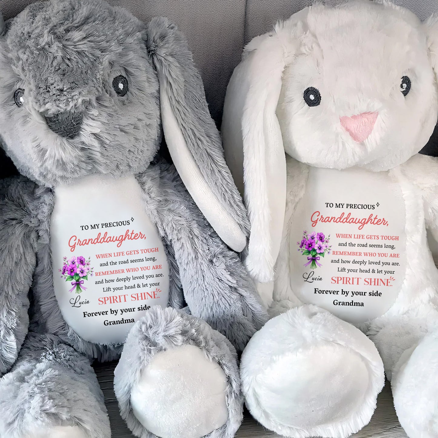 To My Precious Granddaughter, Remember Who You Are, Bunny and Flowers