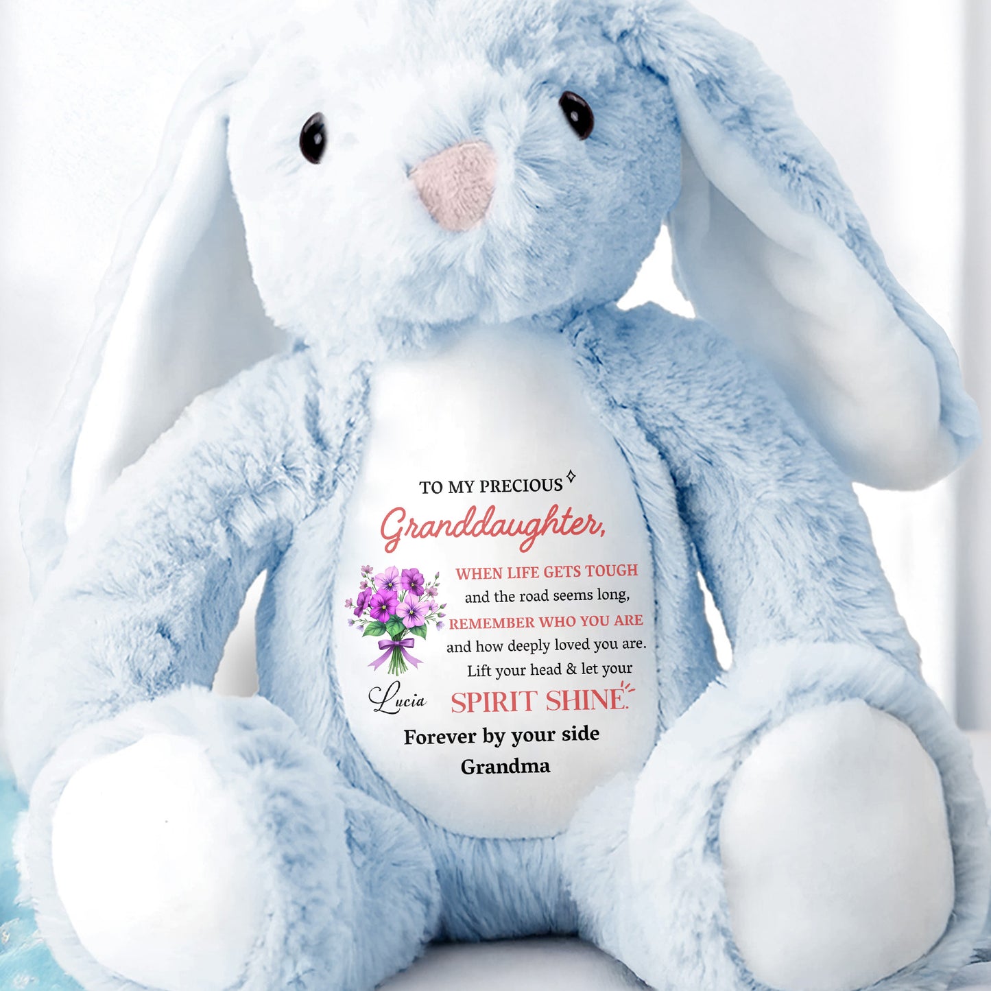 To My Precious Granddaughter, Remember Who You Are, Bunny and Flowers