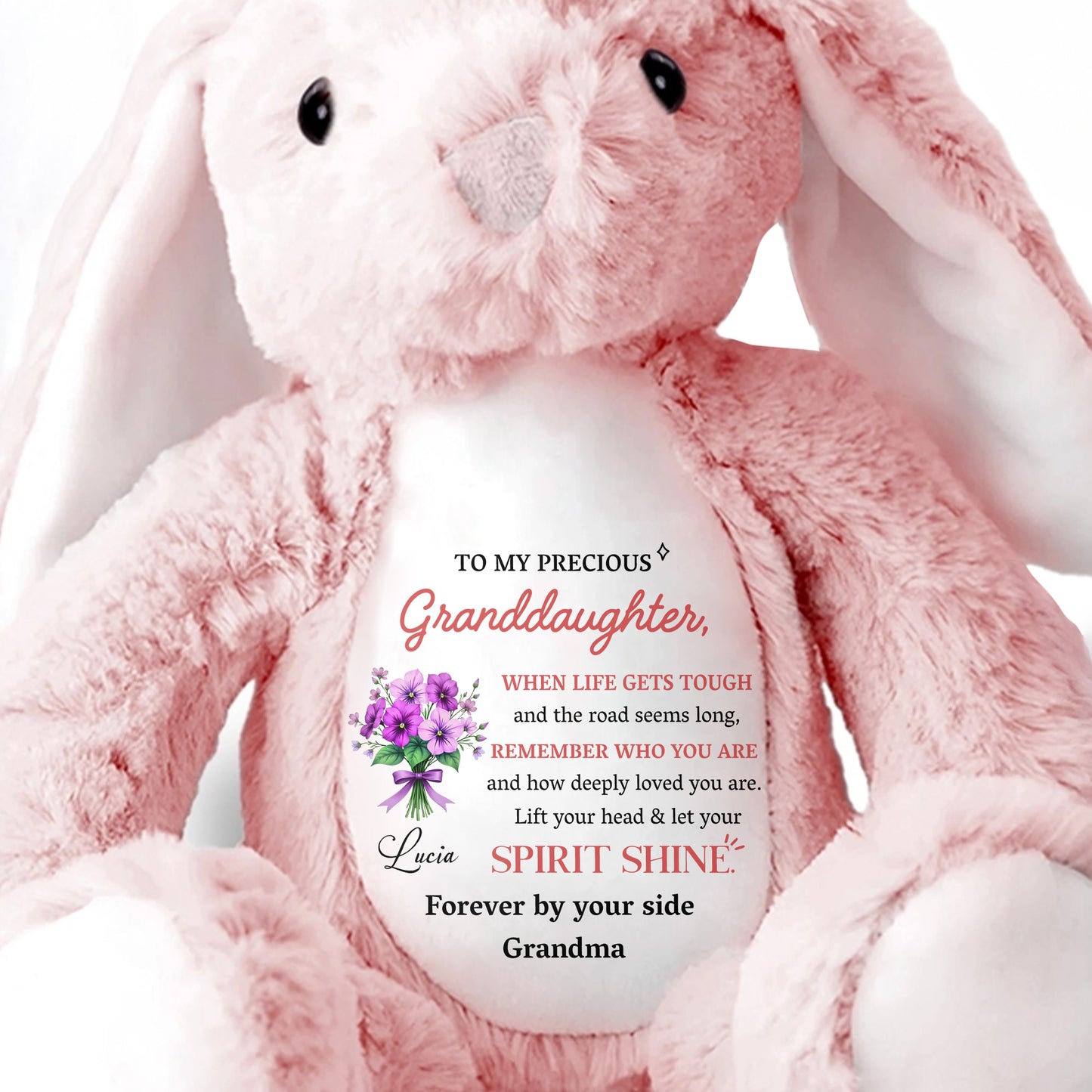 To My Precious Granddaughter, Remember Who You Are, Bunny and Flowers
