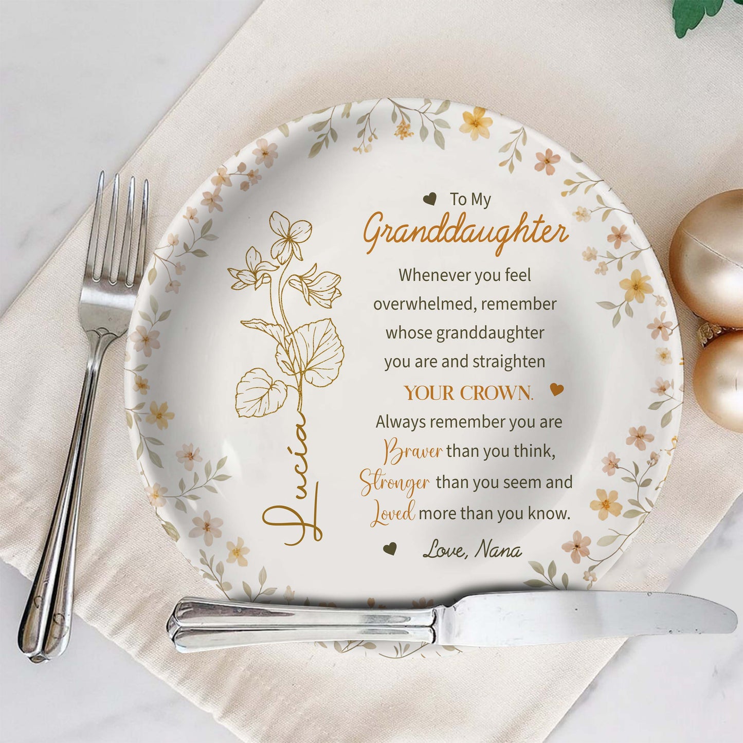 To My Granddaughter, Whenever You Feel Overwhelmed, Flowers