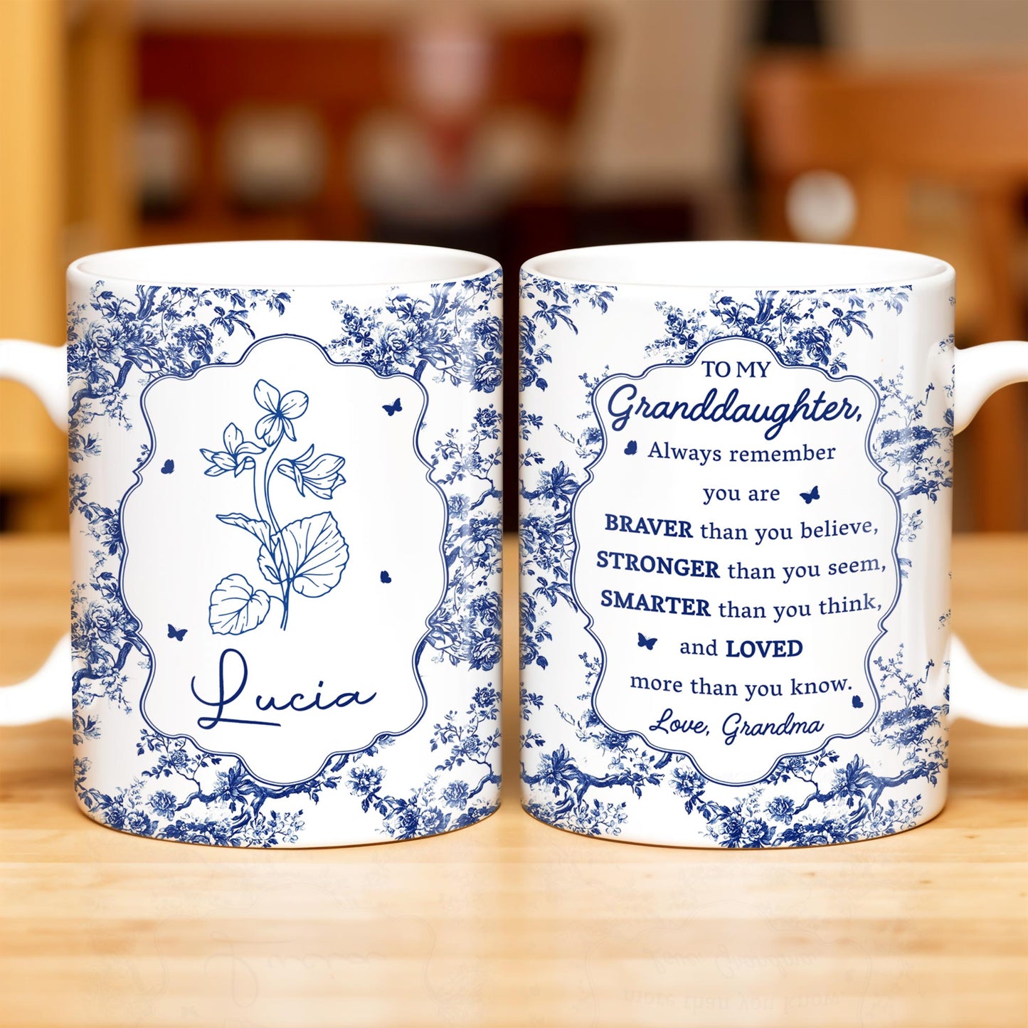 To My Granddaughter, Always Remember You Are Braver Than You Believe, Floral Pattern