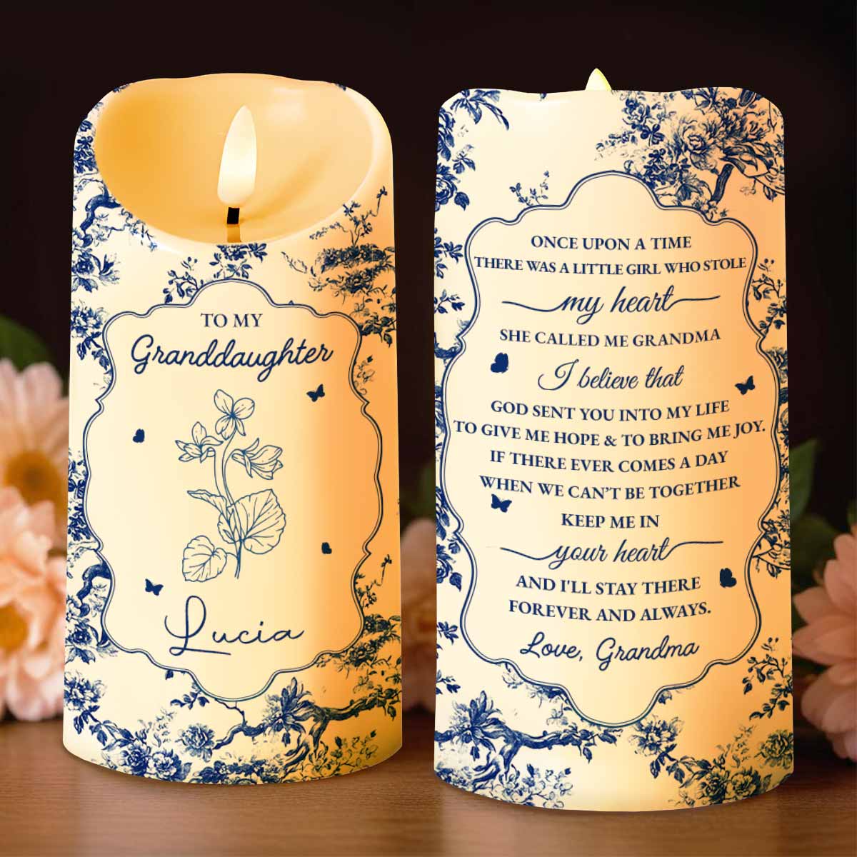 To My Granddaughter, Once Upon A Time, Floral Theme