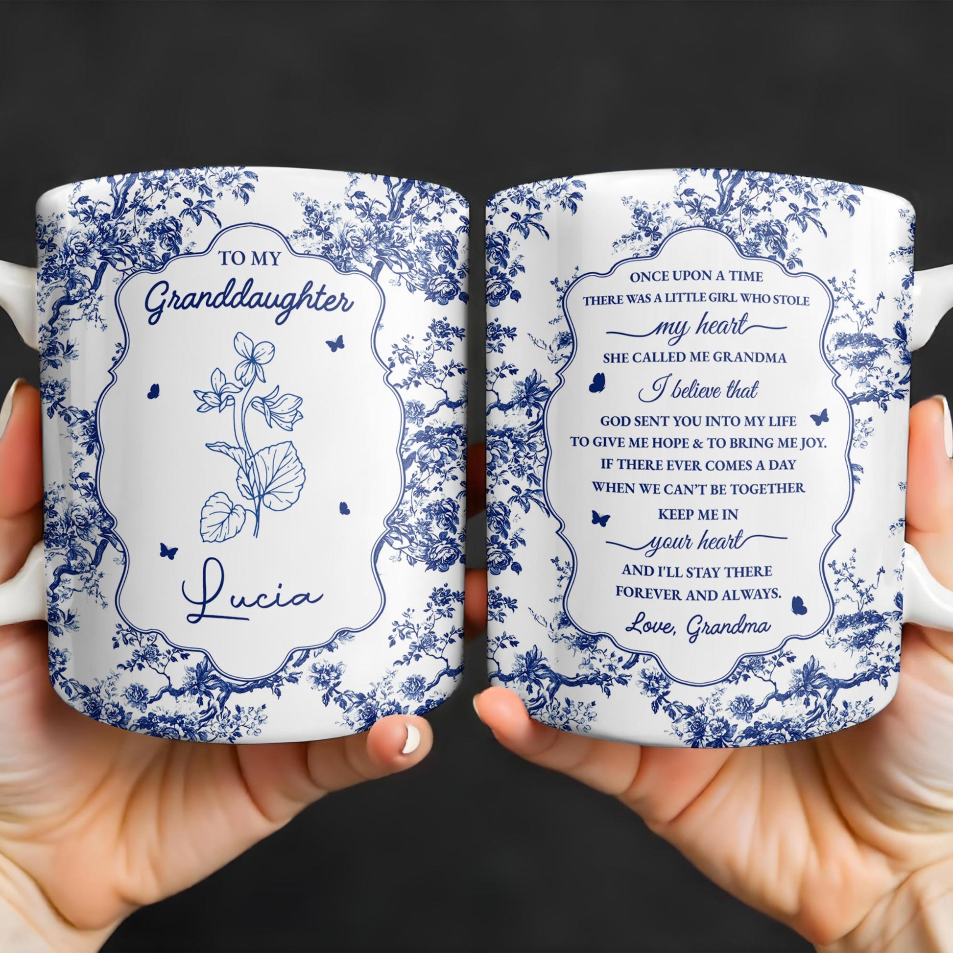 To My Granddaughter, Once Upon A Time There Was A Little Girl Who Stole My Heart, Floral Patterns