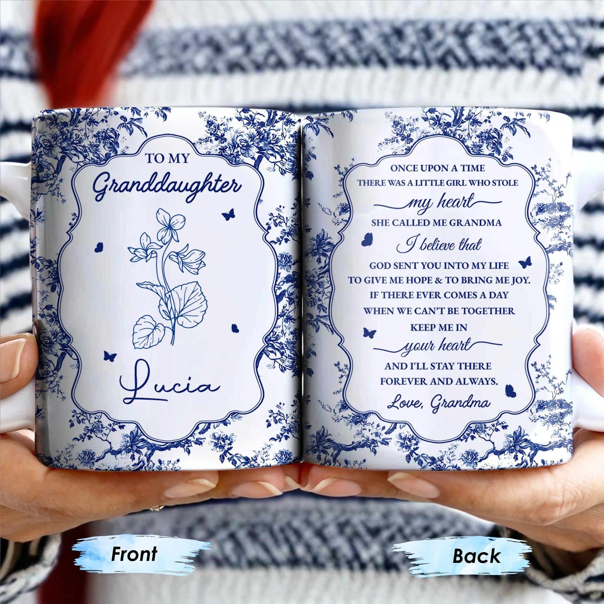 To My Granddaughter, Once Upon A Time There Was A Little Girl Who Stole My Heart, Floral Patterns