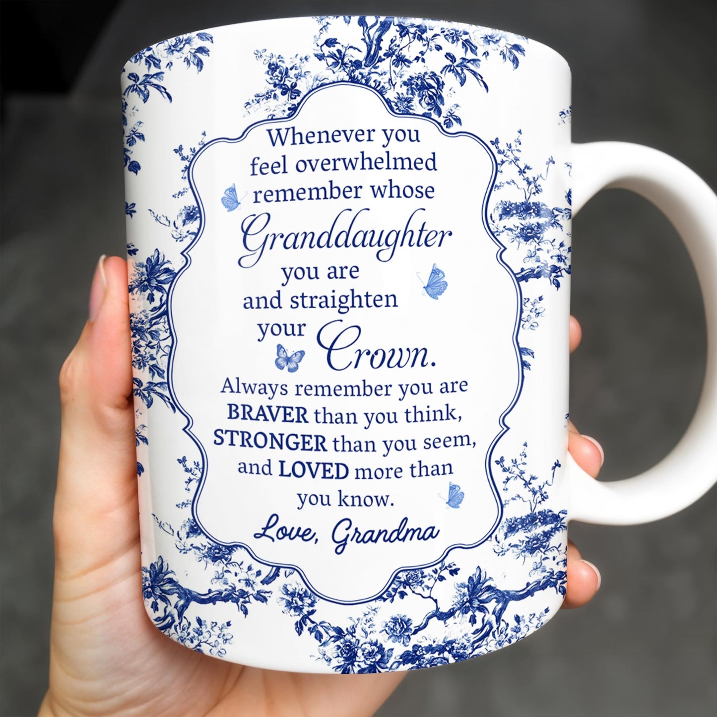 To My Granddaughter, Whenever You Feel Overwhelmed, Flowers And Crown