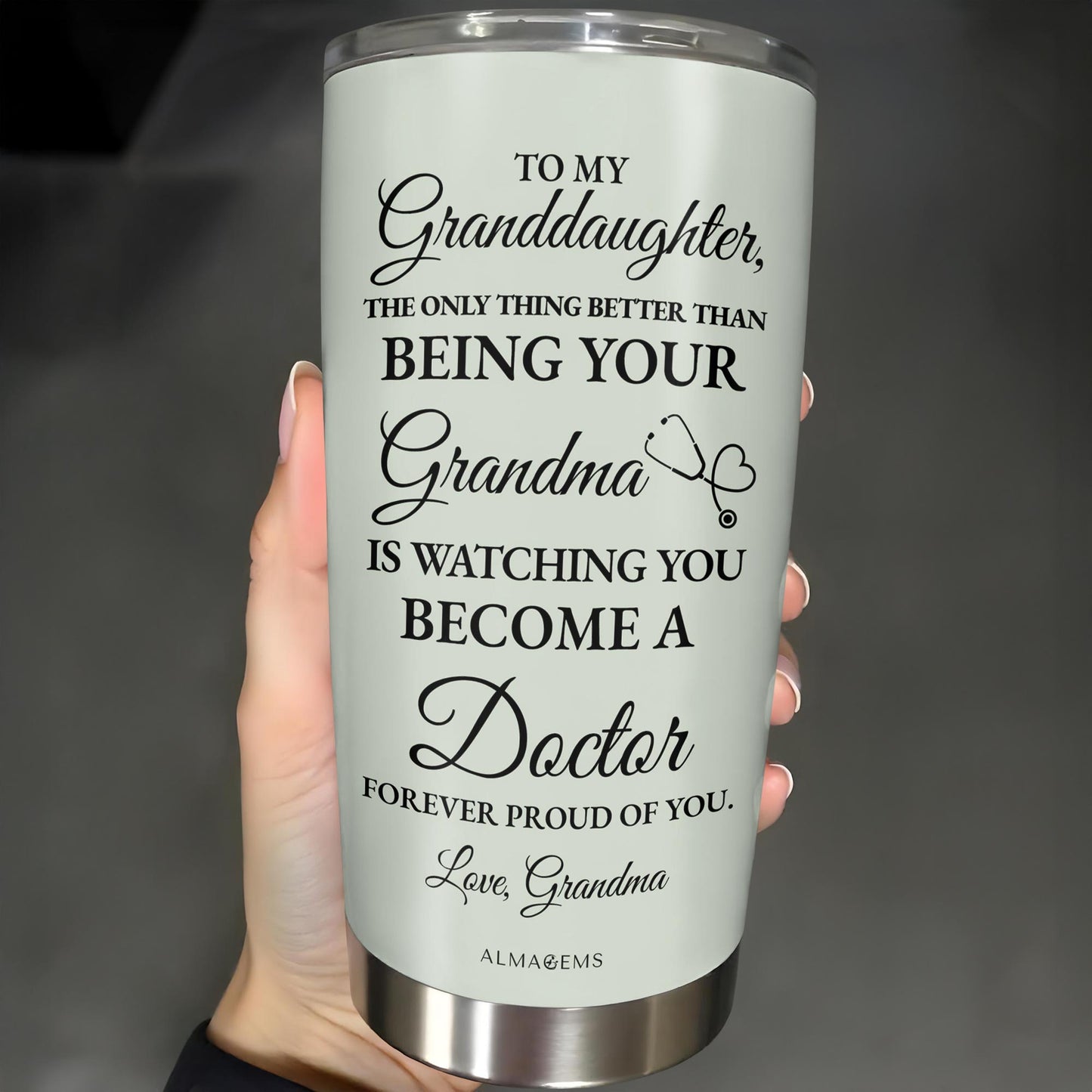 To My Granddaughter, The Only Thing Better Than Being Your Grandma, Medical Symbols - Personalized Custom Stainless Steel Tumbler 20oz 30oz - GDT305_TB