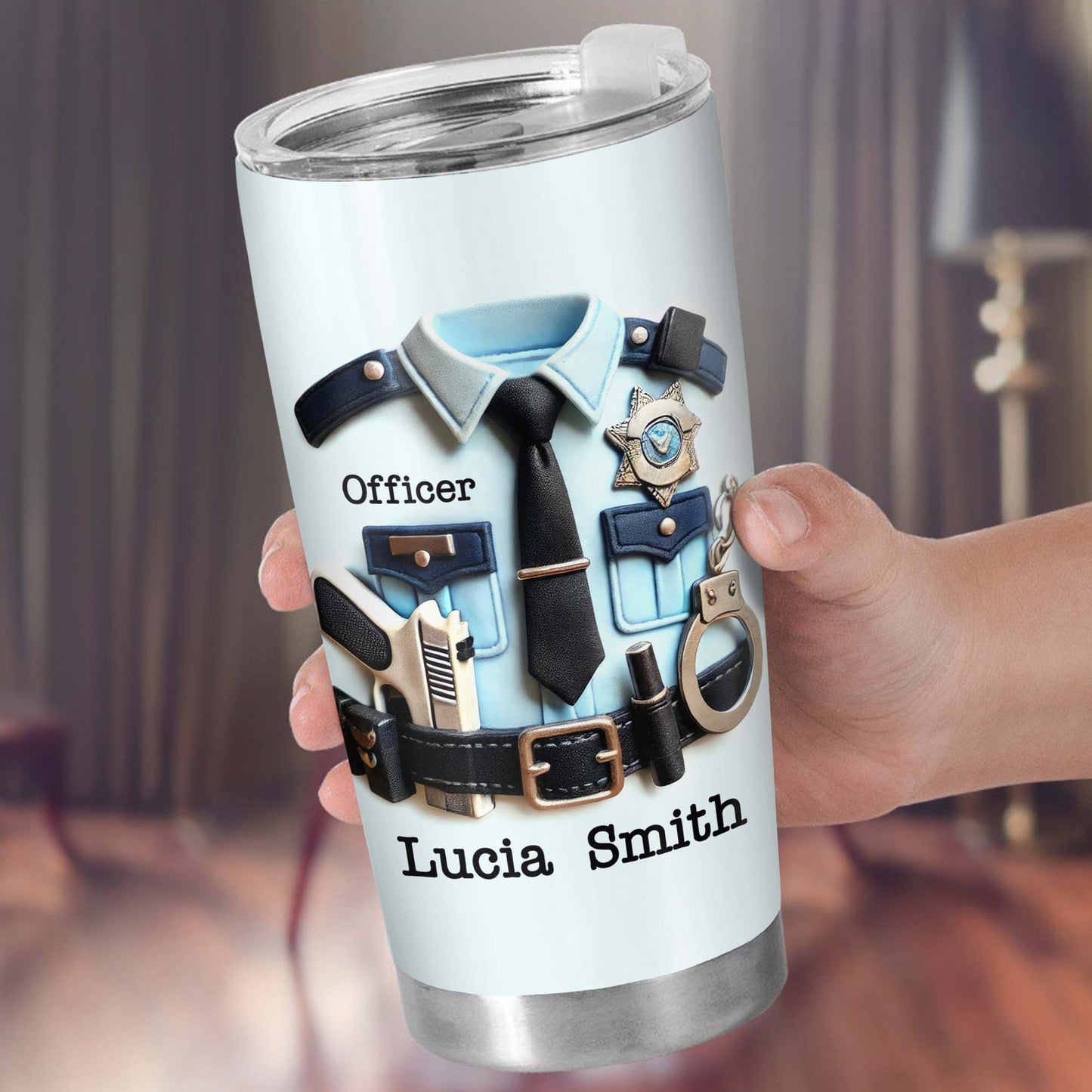 To My Granddaughter, You Believed You Could, Police Officer Uniform and Handcuffs