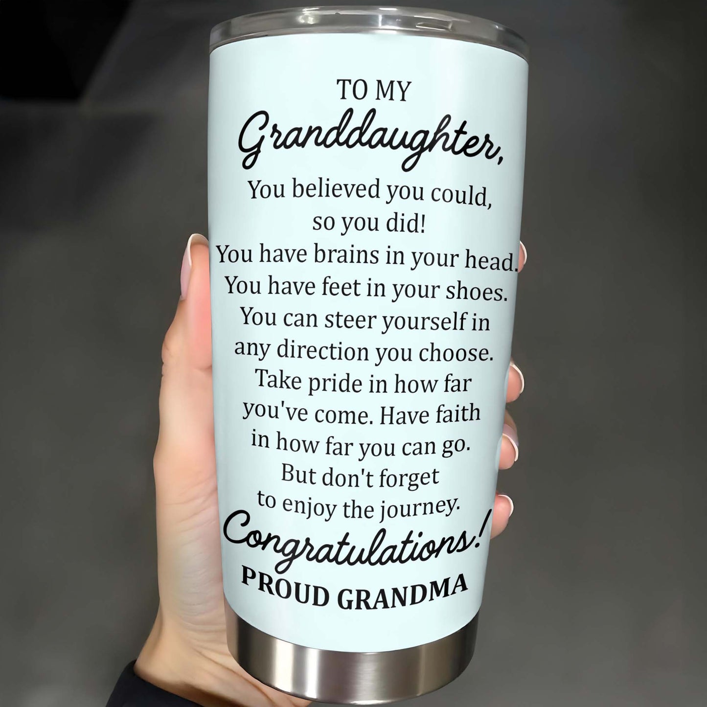 To My Granddaughter, You Believed You Could, Police Officer Uniform and Handcuffs