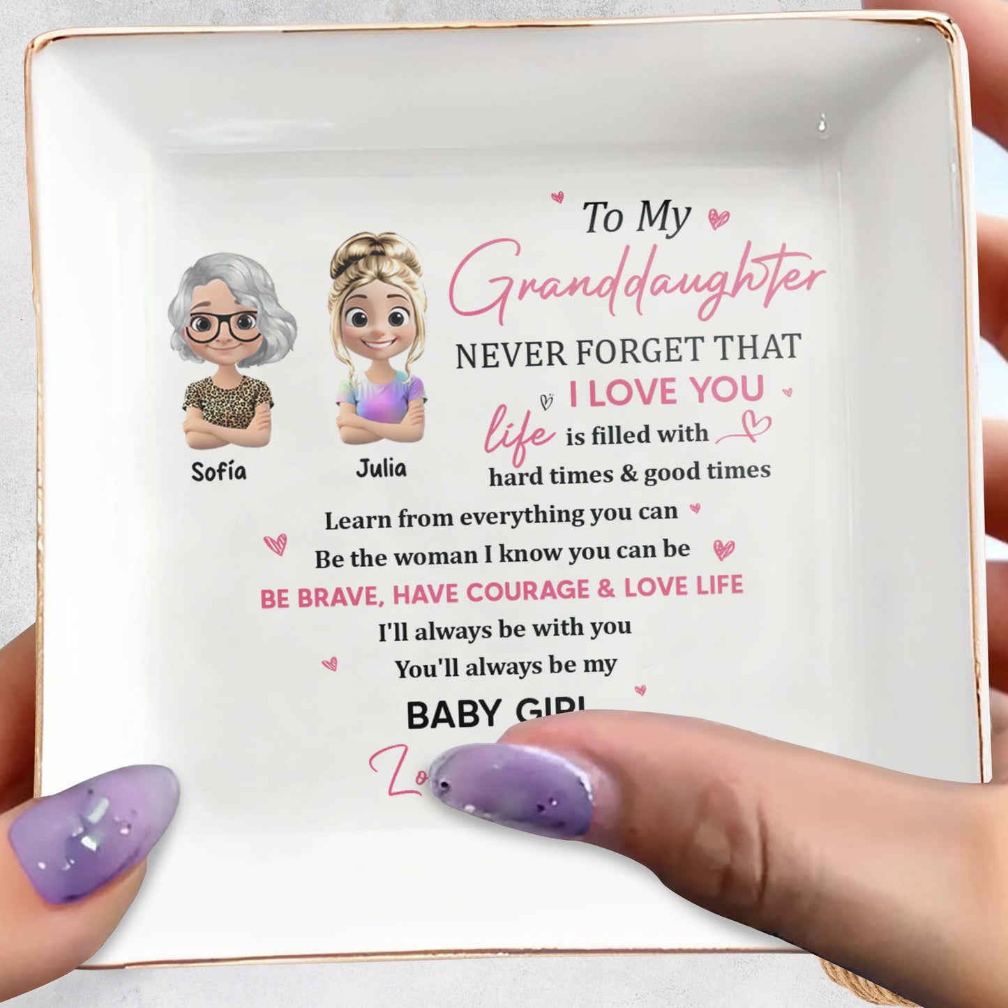 To My Granddaughter, Never Forget That I Love You
