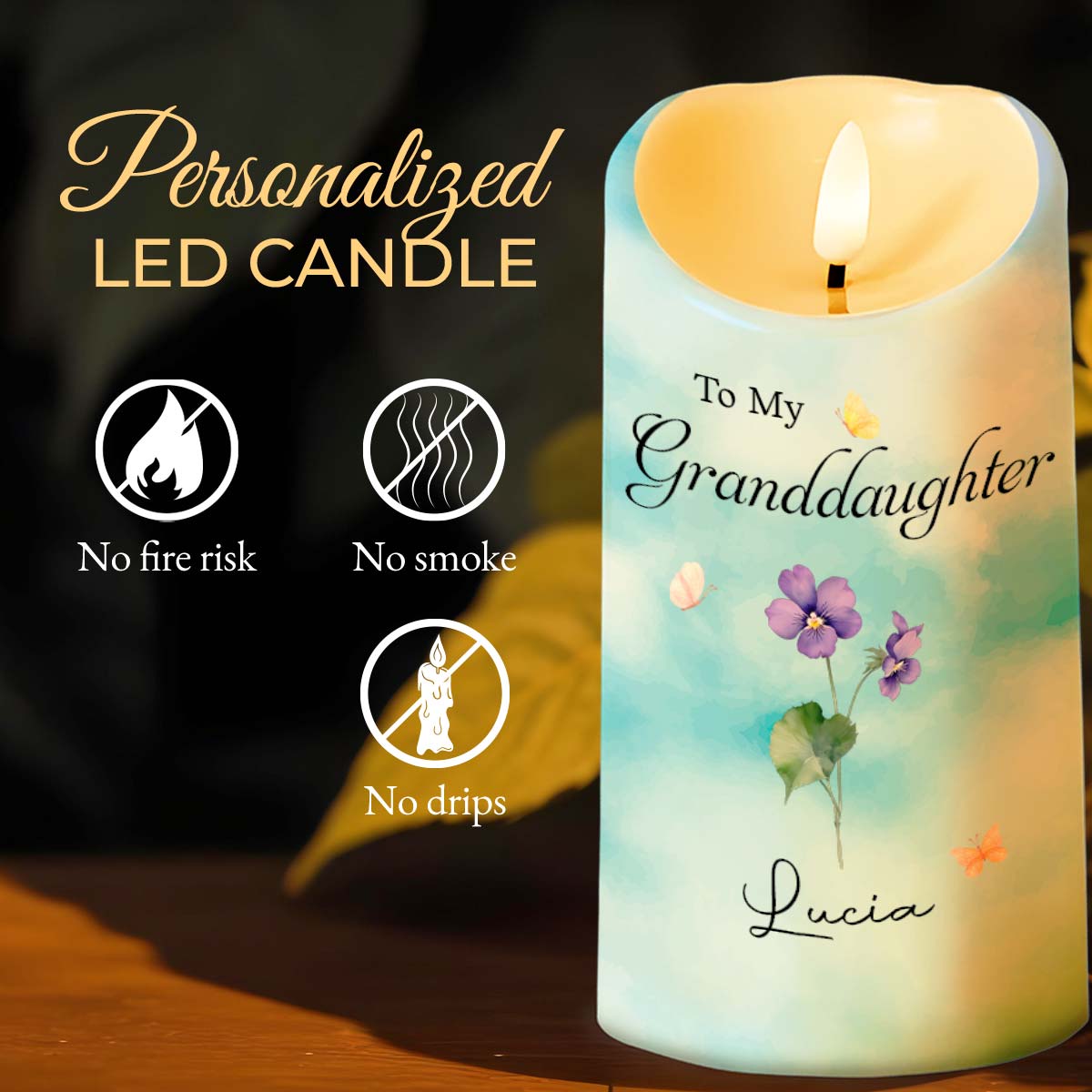 To My Granddaughter, Beauty And Strength Message With Flowers