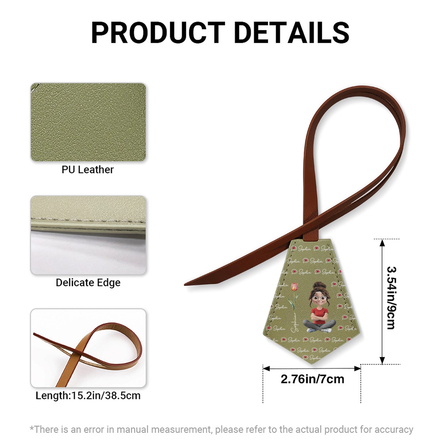 Personalized Tag With Hearts And Tulip