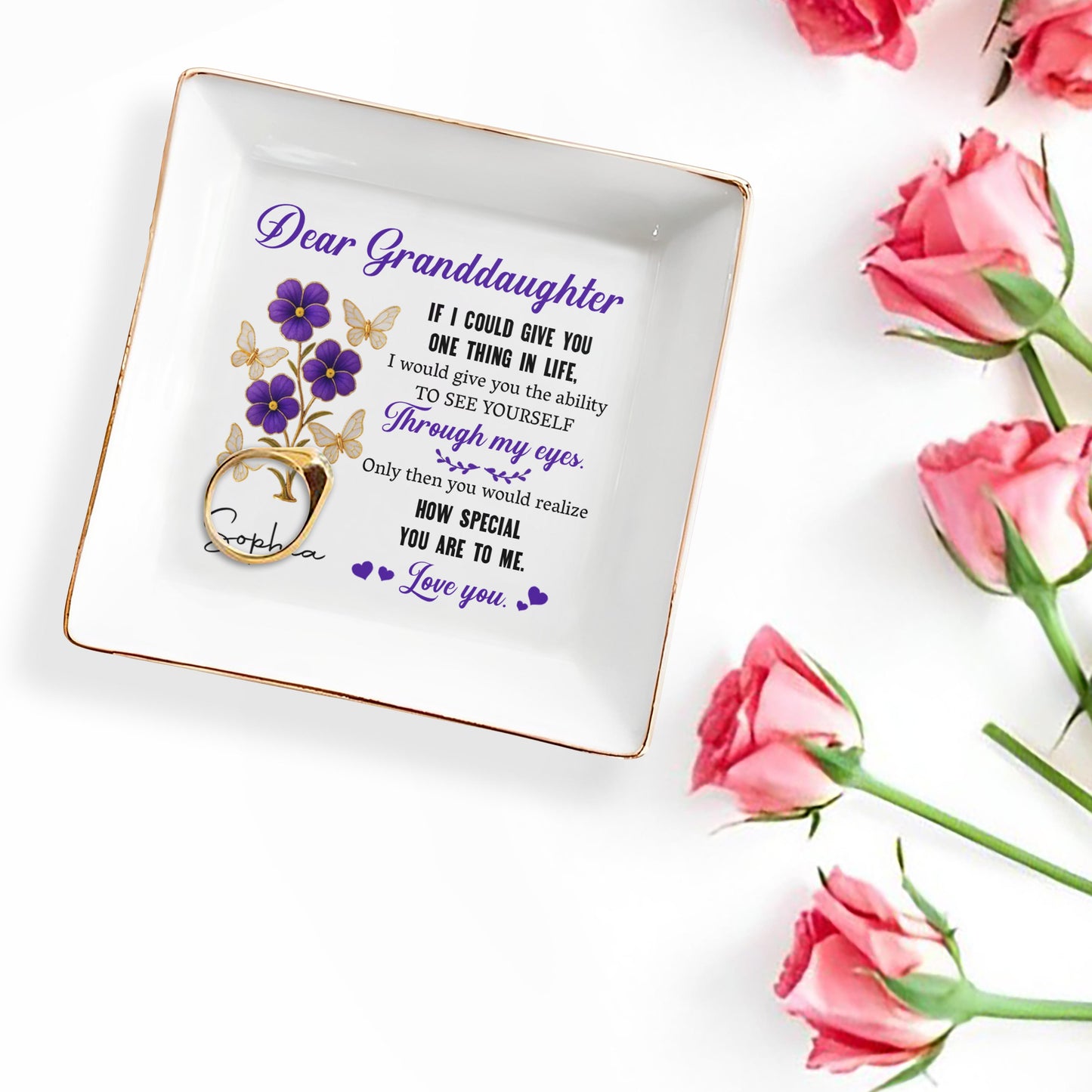 Dear Granddaughter, See Yourself Through My Eyes, Flowers and Butterflies