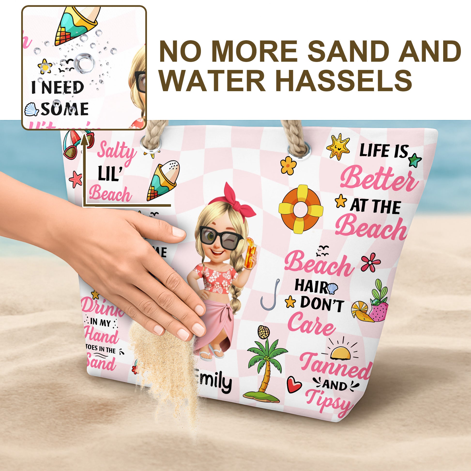 Life Is Better At The Beach With Palm Tree And Sun