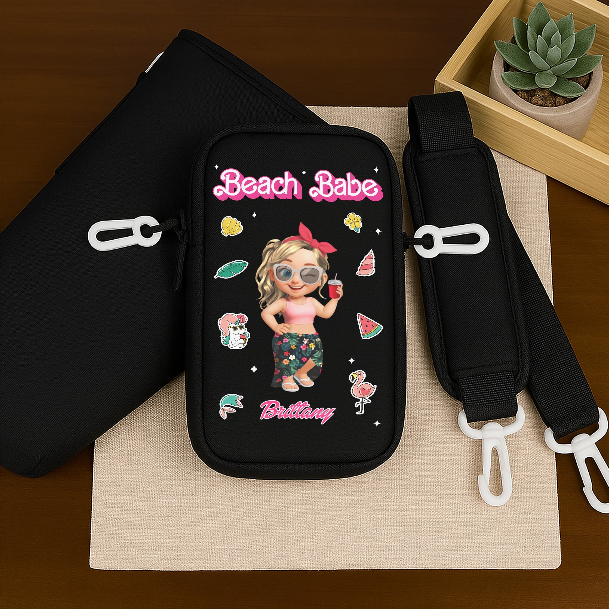 Beach Babe Palm Tree, Sunglasses, Watermelon