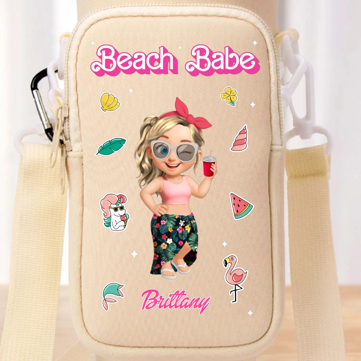 Beach Babe Palm Tree, Sunglasses, Watermelon