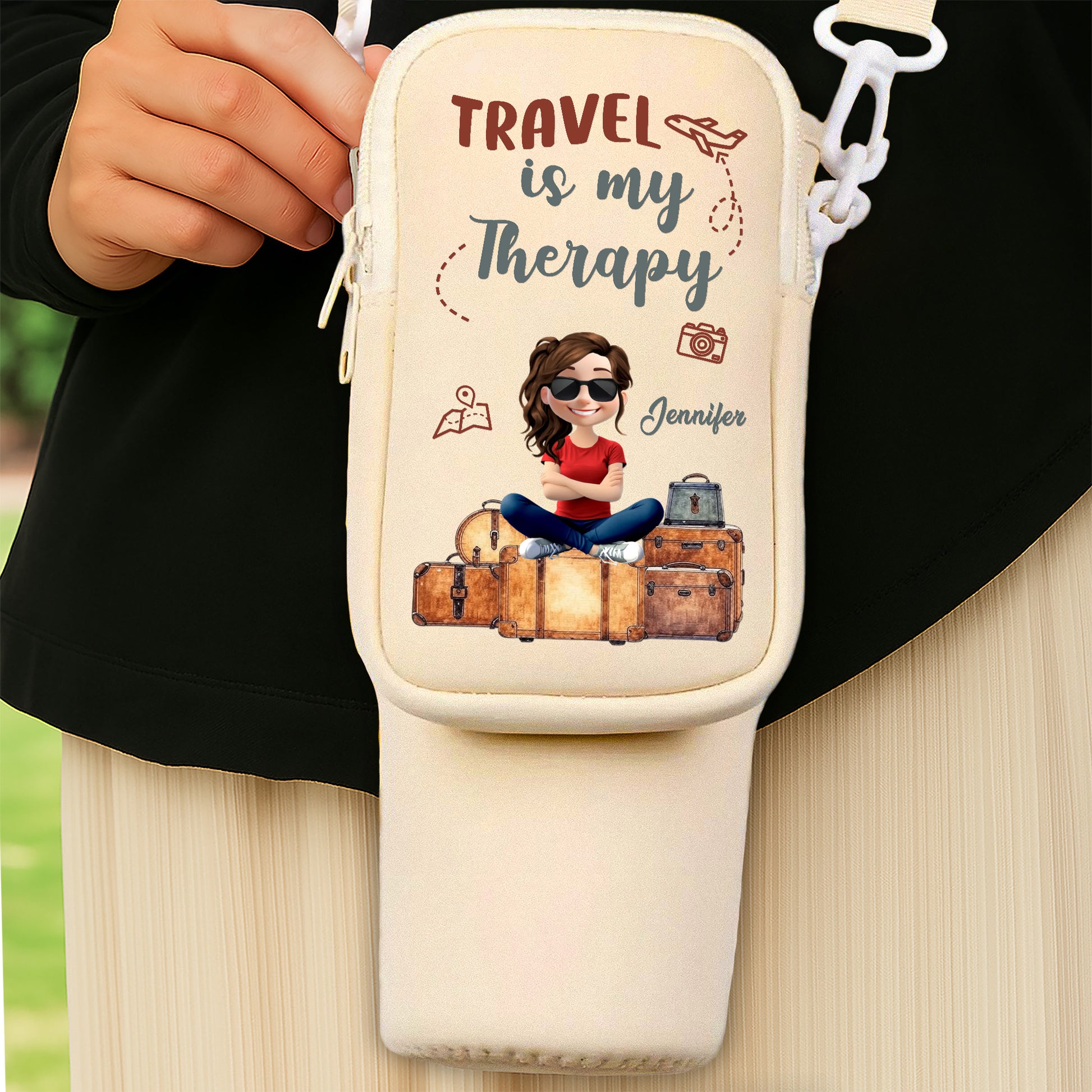 Travel Is My Therapy, Suitcases And Camera Design