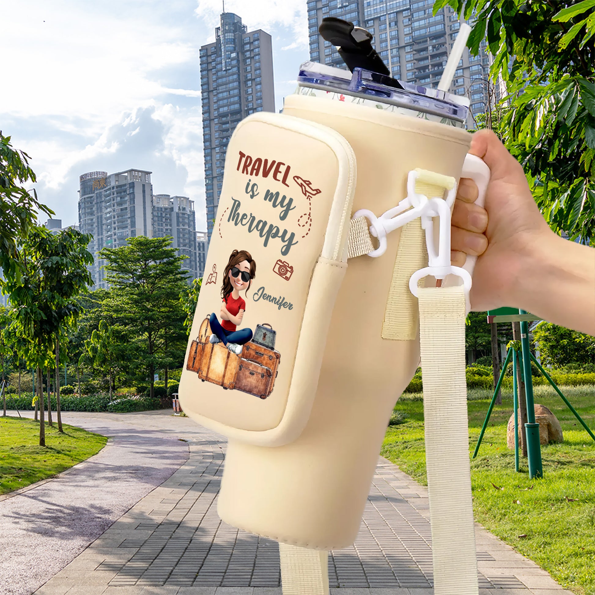 Travel Is My Therapy, Suitcases And Camera Design