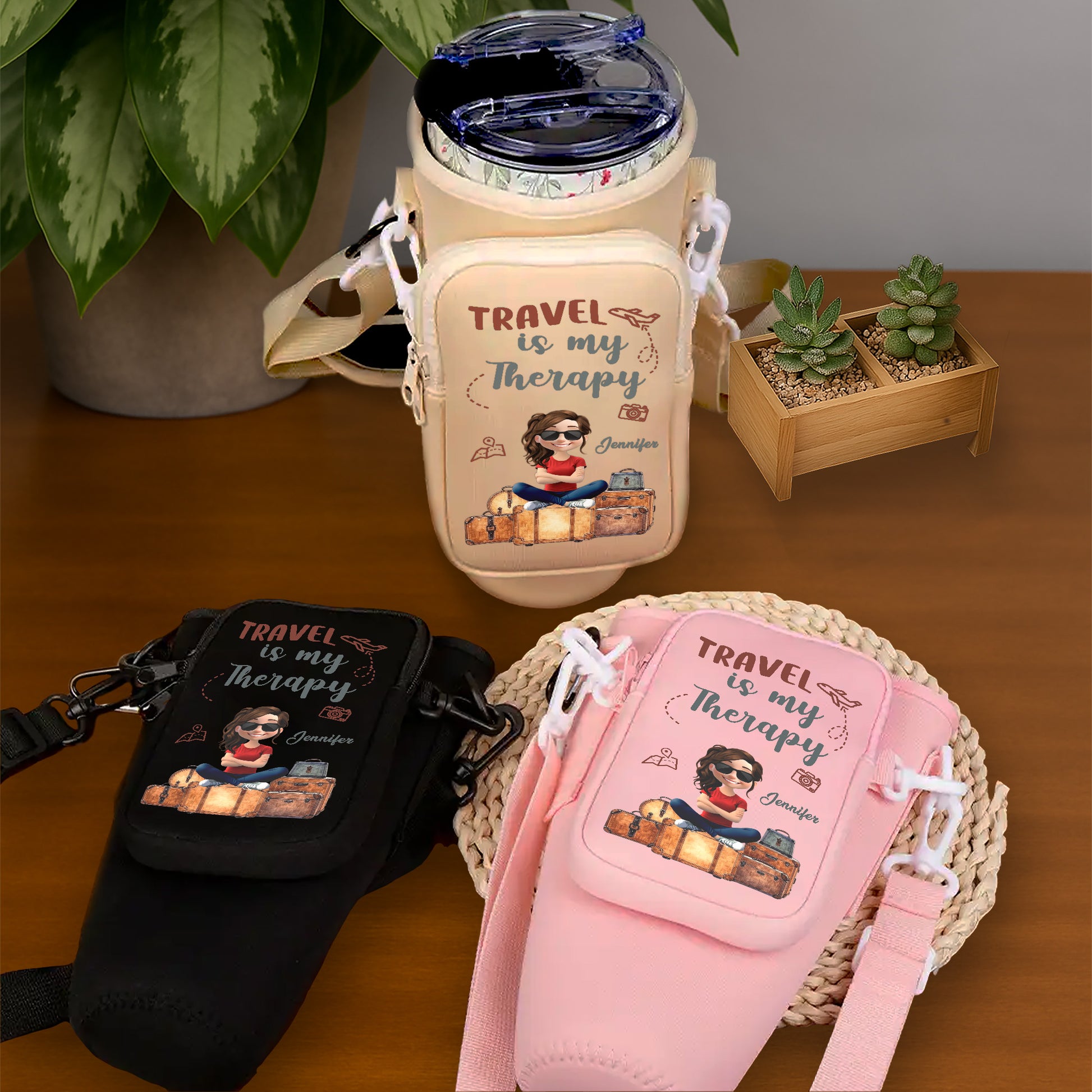 Travel Is My Therapy, Suitcases And Camera Design