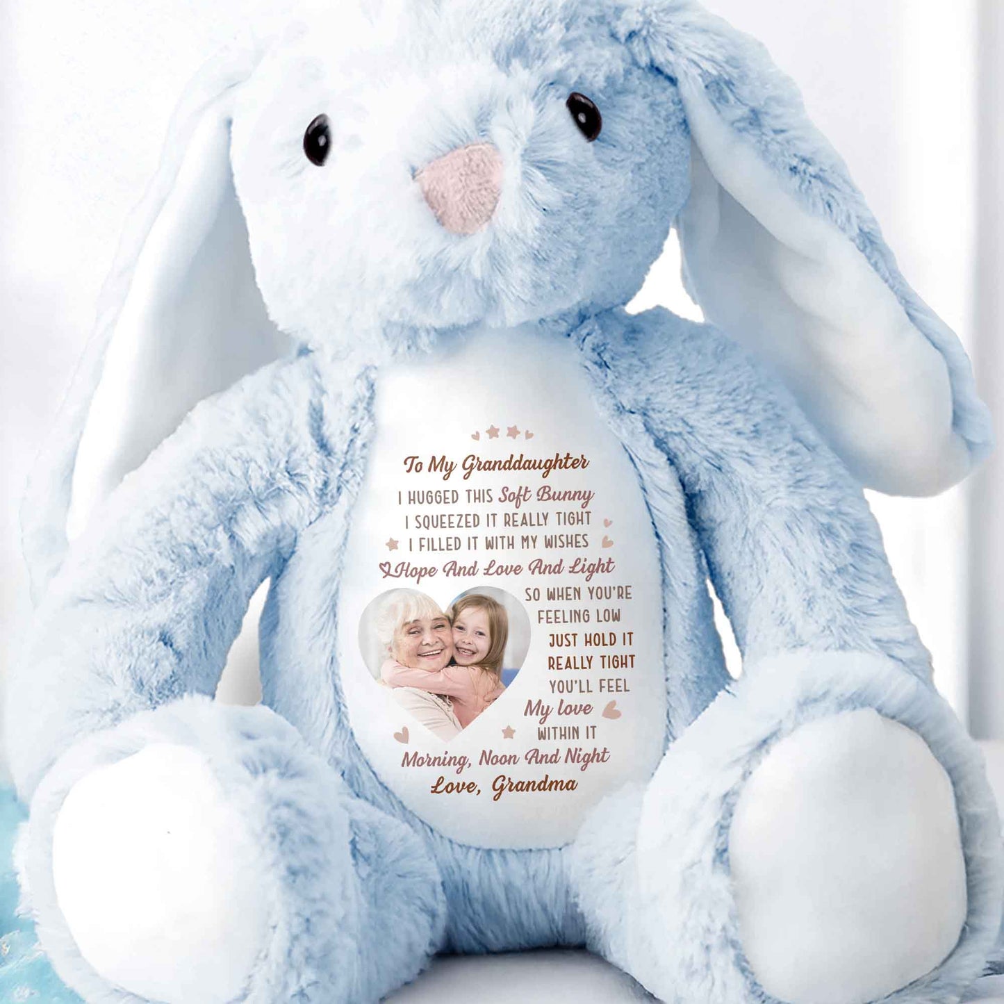 To My Granddaughter, Hope And Love And Light Soft Bunny