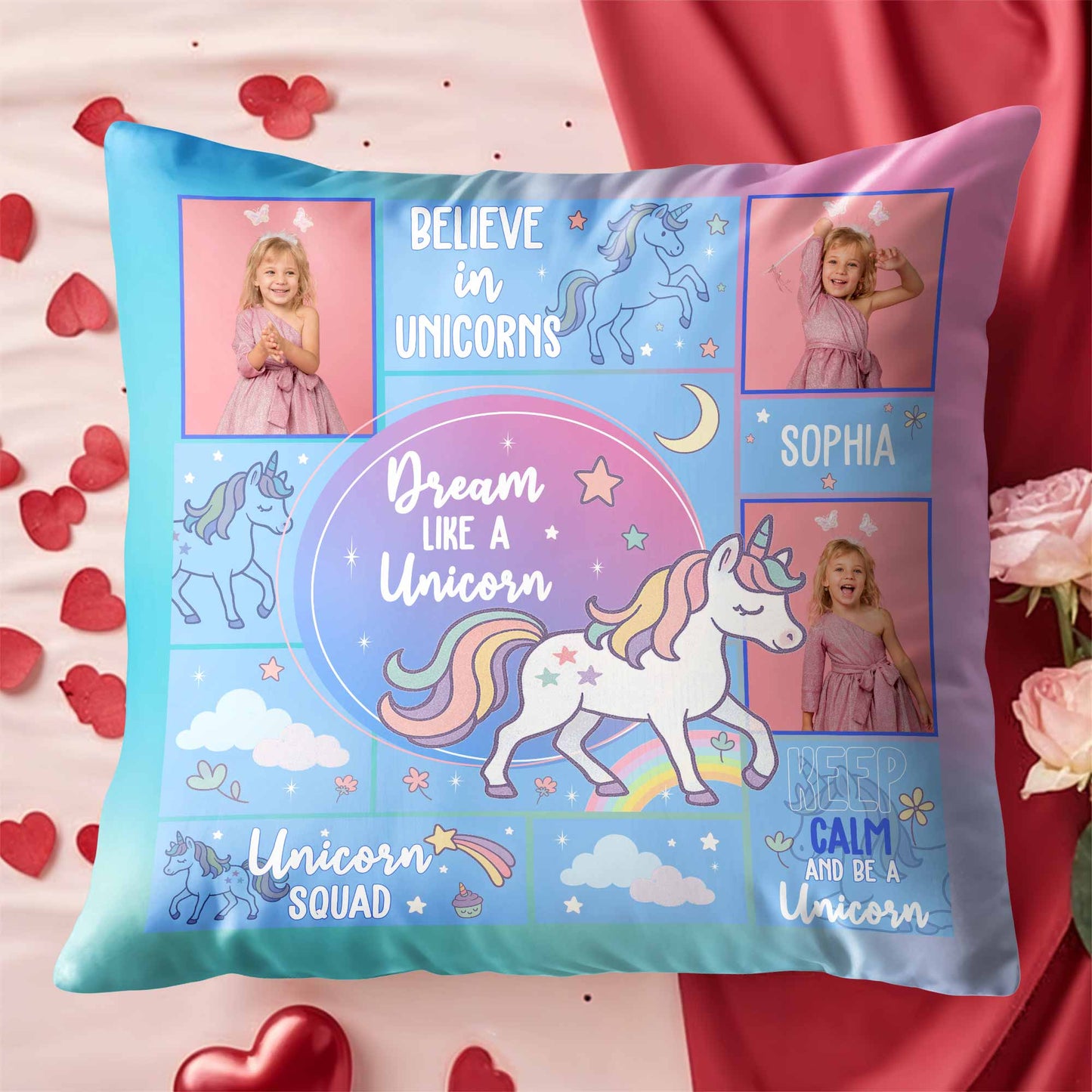 Believe In Unicorns, Dream Like A Unicorn, Custom Pillow