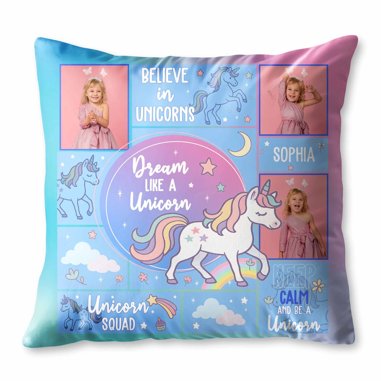Believe In Unicorns, Dream Like A Unicorn, Custom Pillow