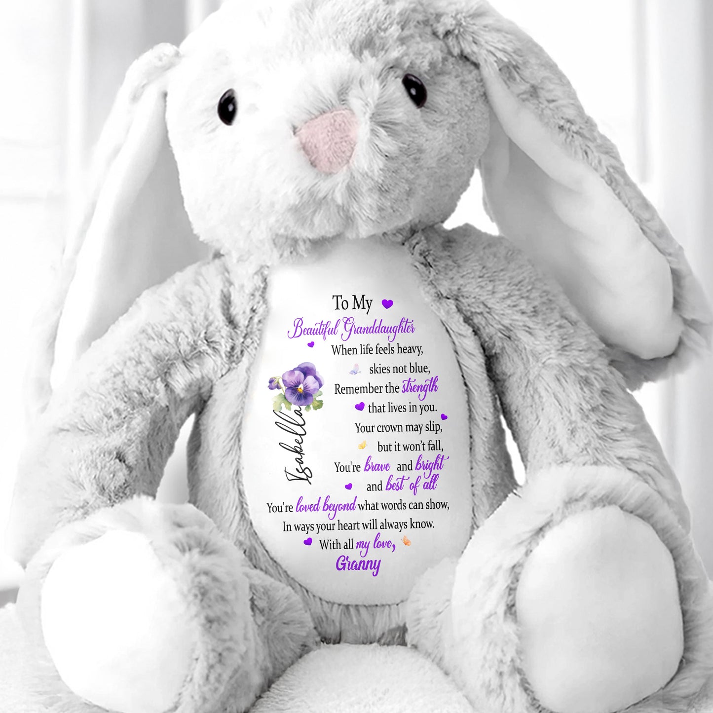 To My Beautiful Granddaughter, Hearts And Flowers