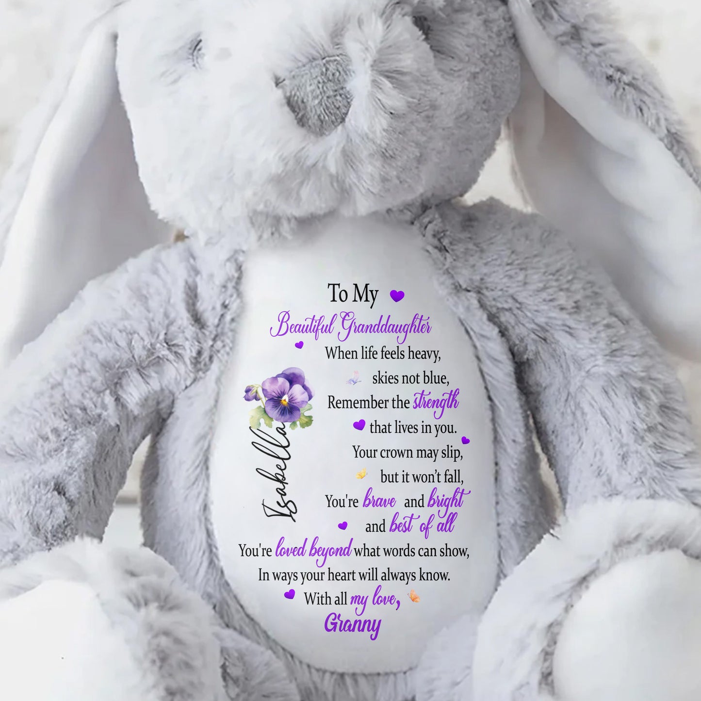 To My Beautiful Granddaughter, Hearts And Flowers