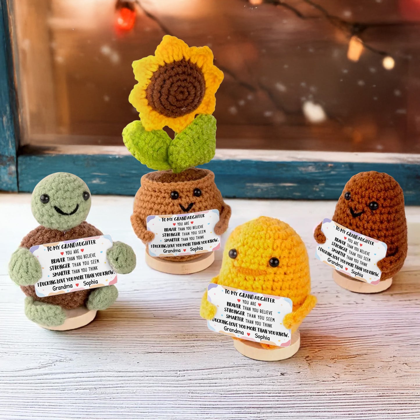 To My Granddaughter, Braver, Stronger, Smarter Crochet Duck