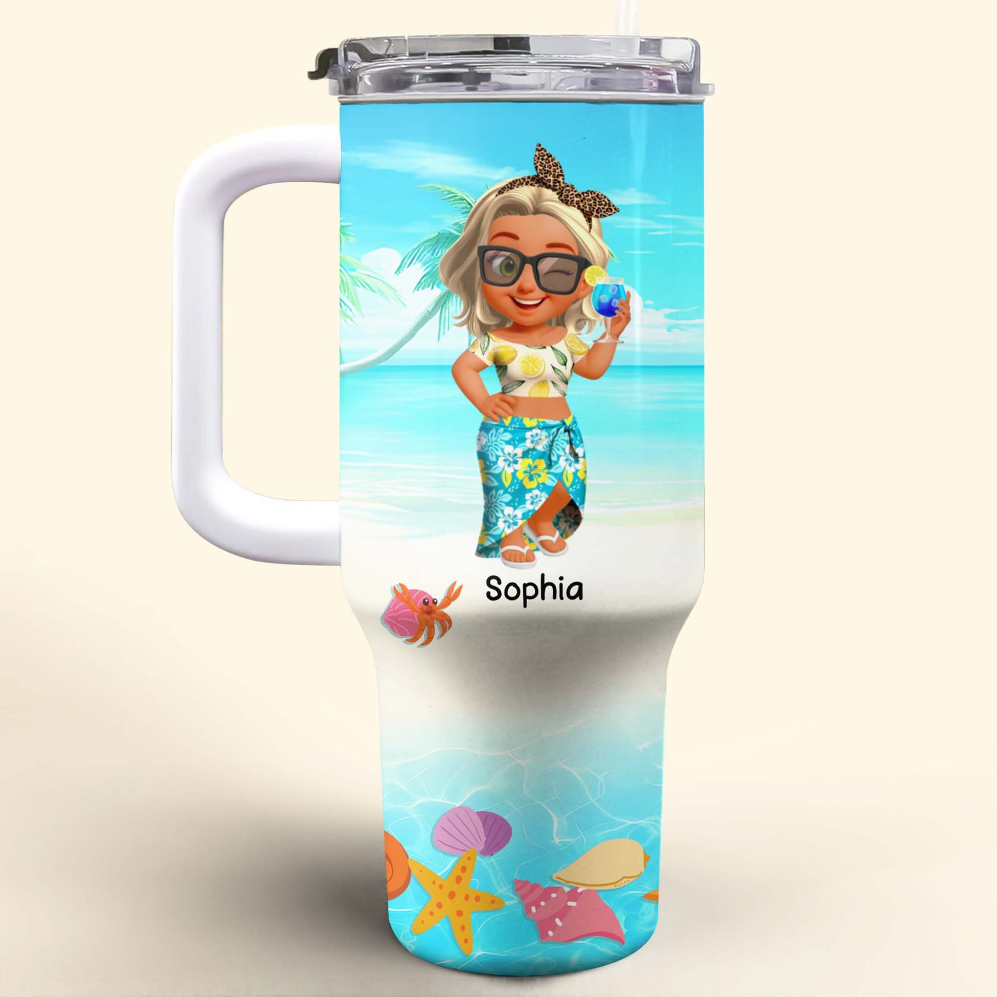 Personalize Your Sea-Themed Tumbler, Perfect For Beach Lovers
