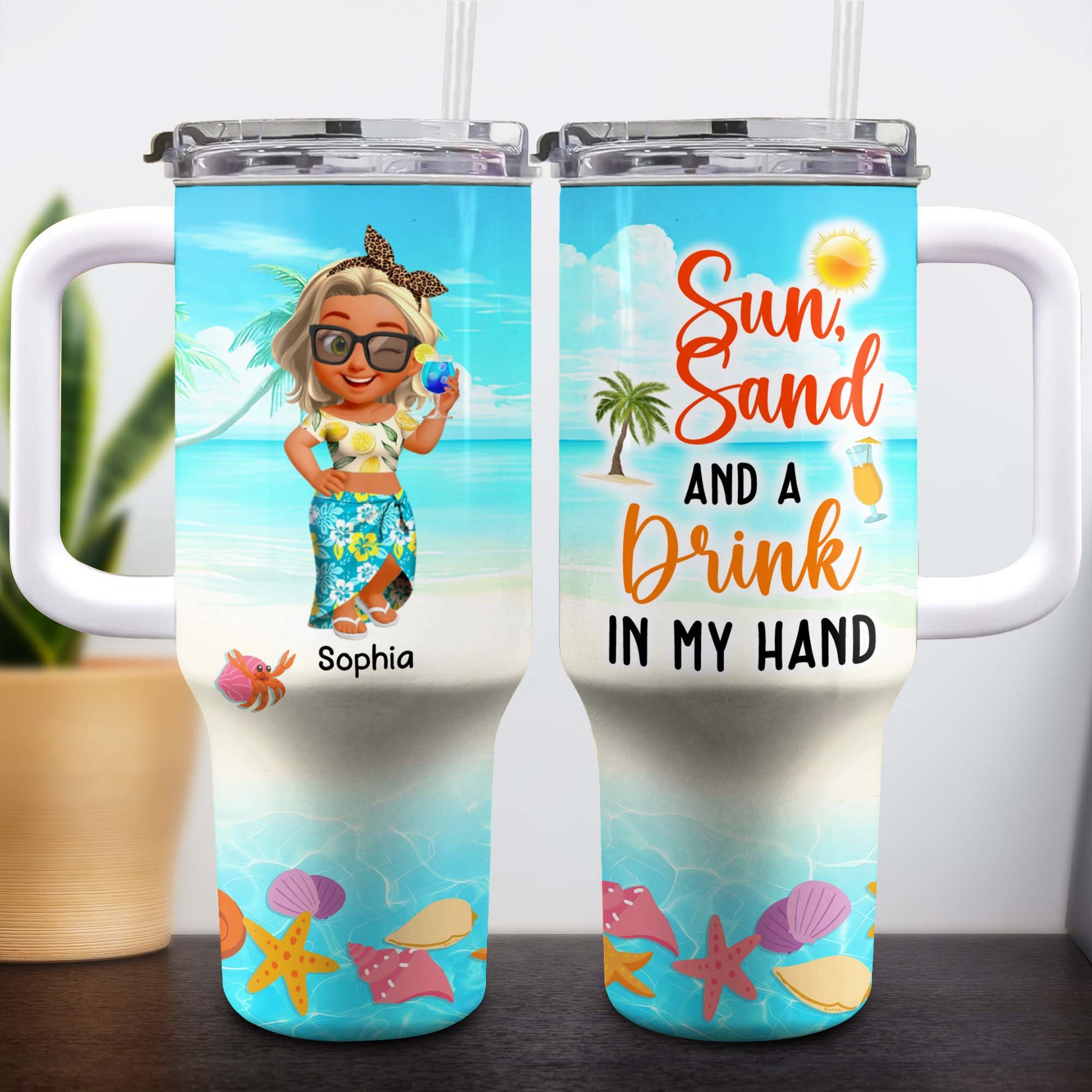 Personalize Your Sea-Themed Tumbler, Perfect For Beach Lovers