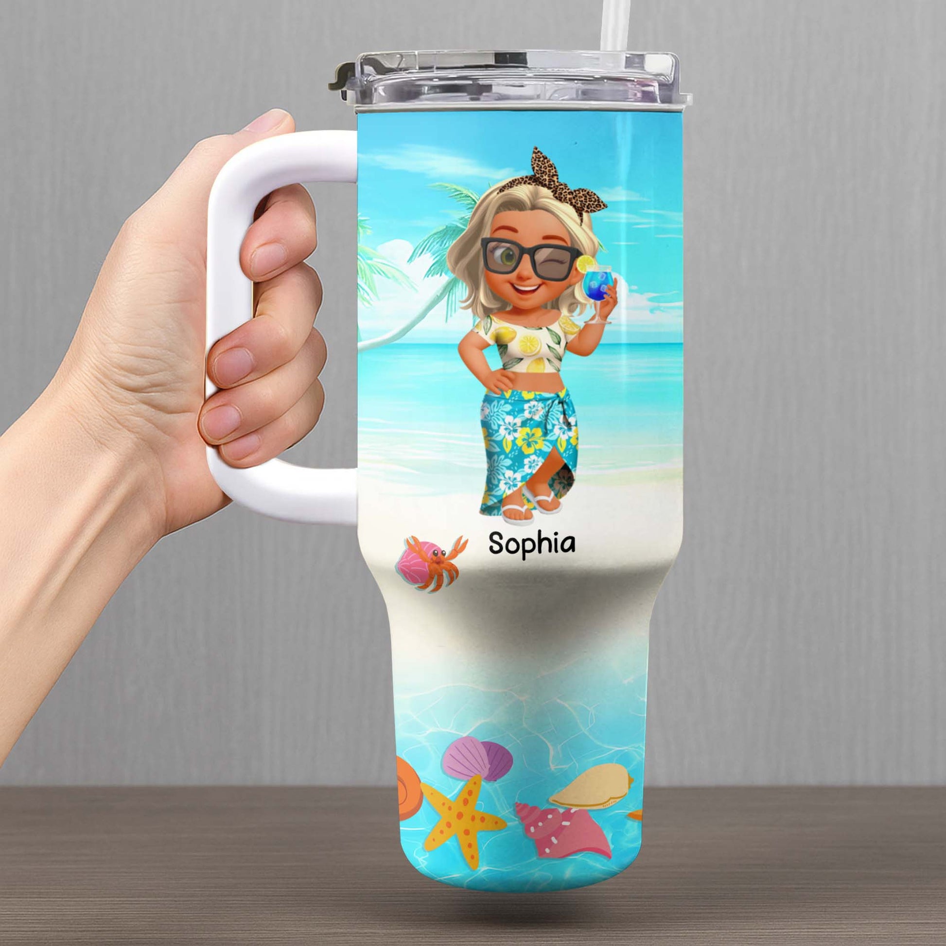 Personalize Your Sea-Themed Tumbler, Perfect For Beach Lovers