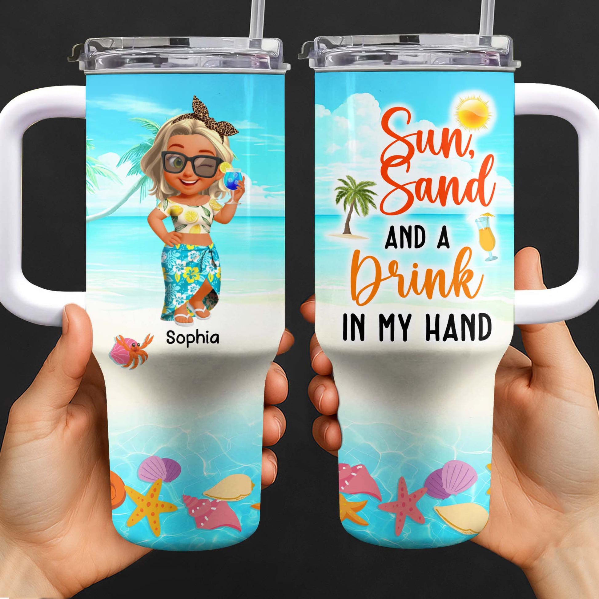 Personalize Your Sea-Themed Tumbler, Perfect For Beach Lovers