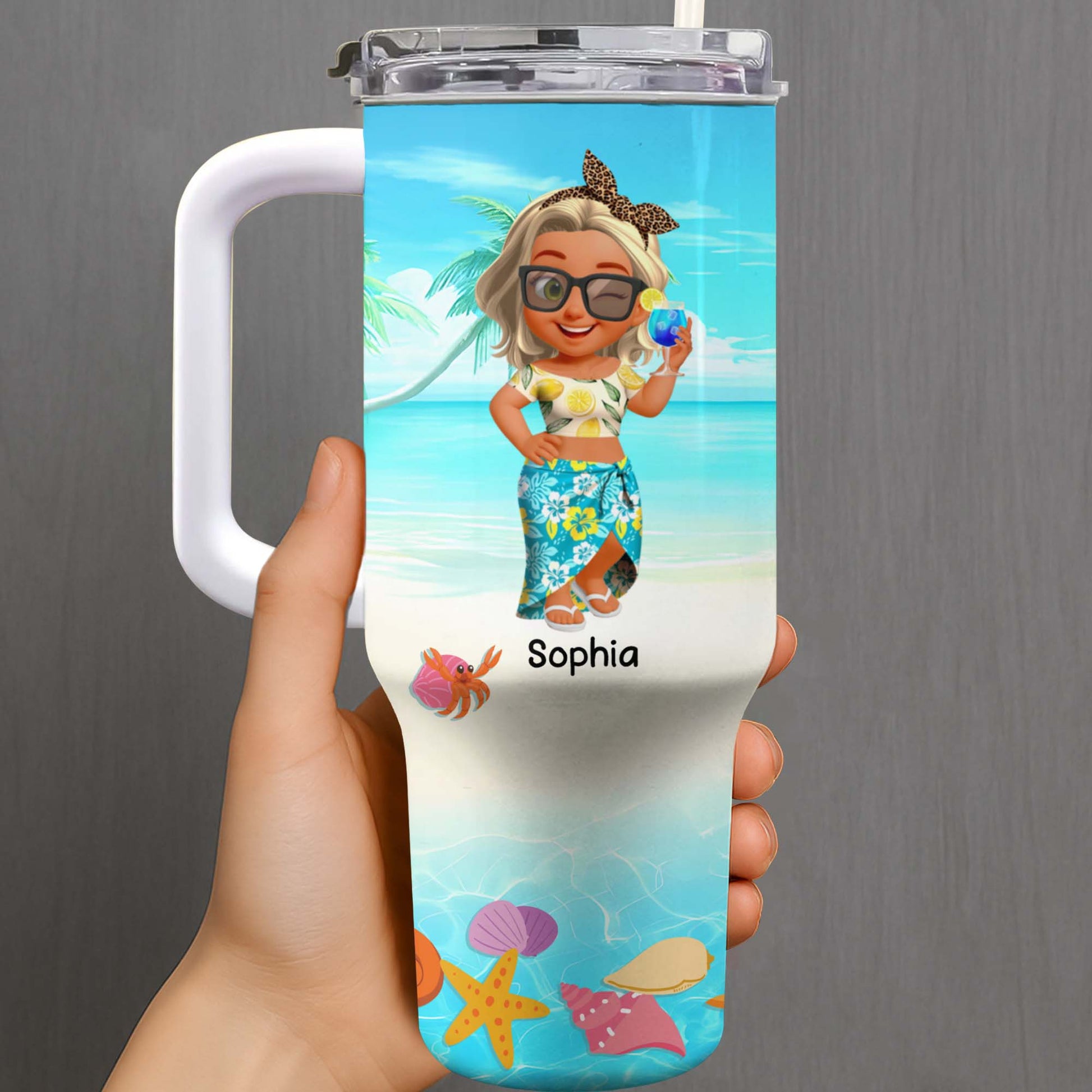 Personalize Your Sea-Themed Tumbler, Perfect For Beach Lovers