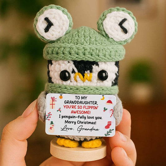 To My Granddaughter, You're So Flippin' Awesome - Crochet Doll With Custom Card - GDT353_CDOLL