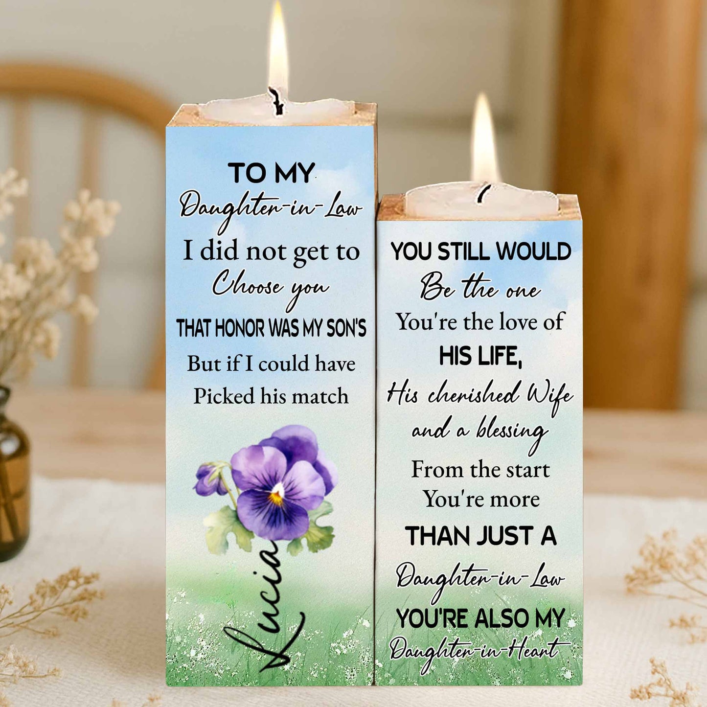 To My Daughter-in-Law, Love and Blessing, Flowers