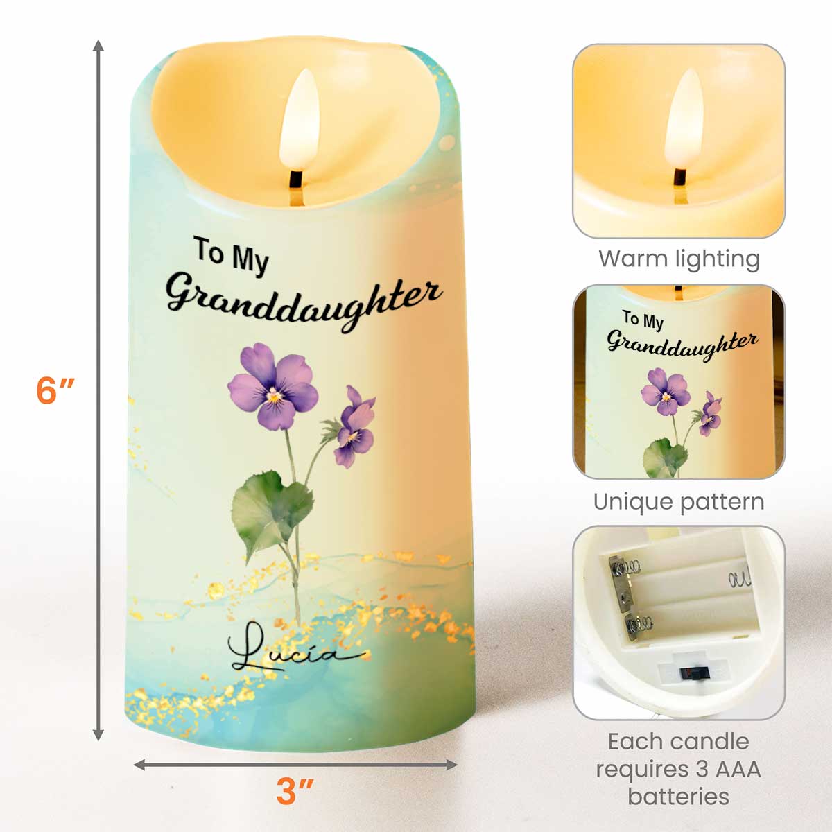 To My Granddaughter, Love From Grandma, Flowers