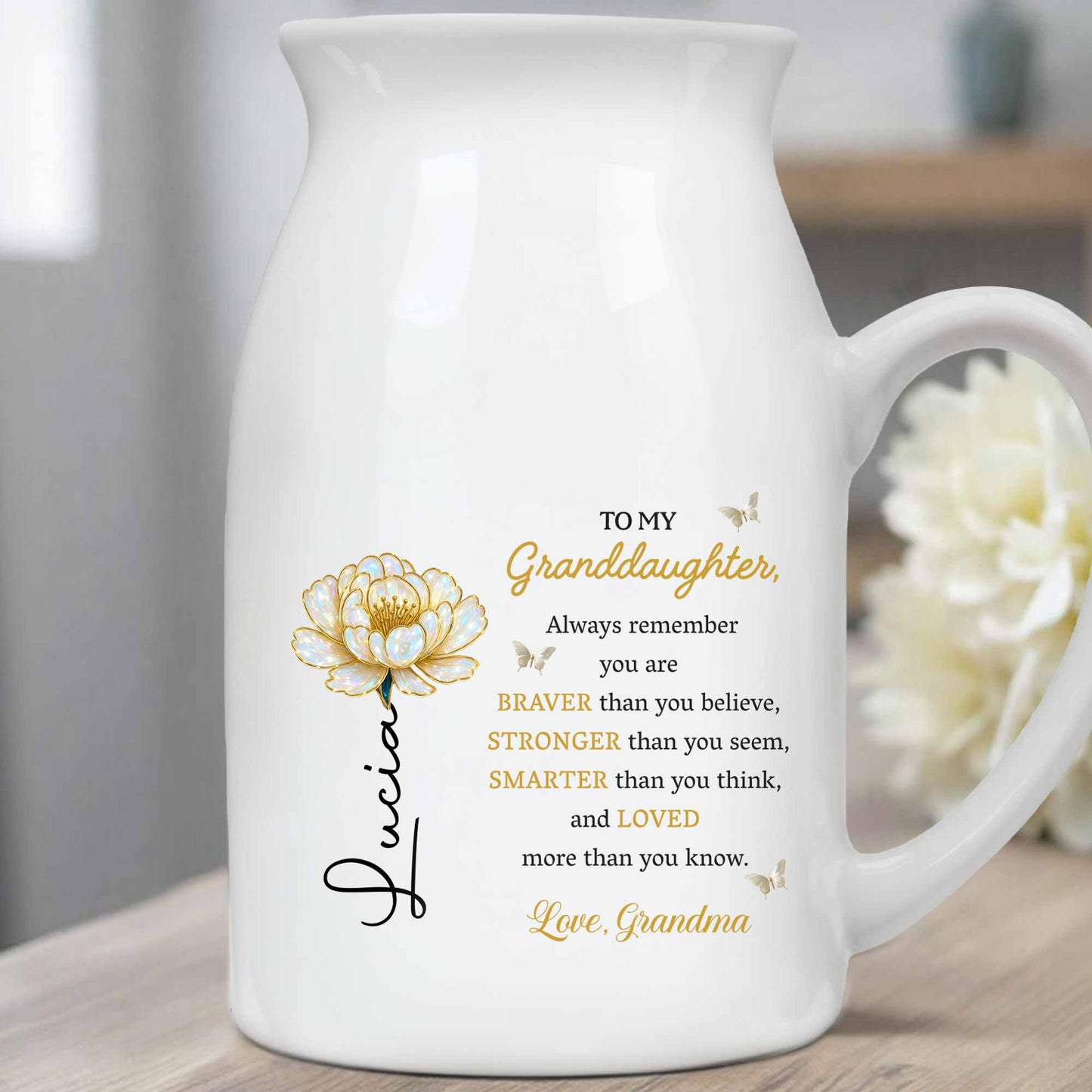 To My Granddaughter, Always Remember You Are Braver, Flower