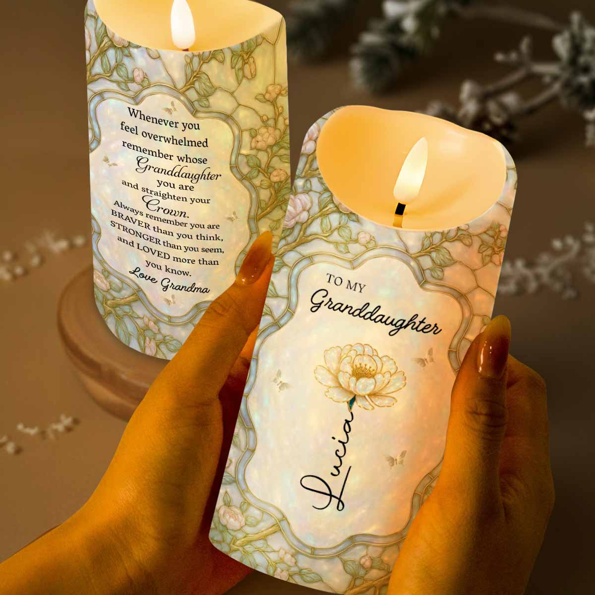 Remember Whose Granddaughter You Are, Crown And Flowers