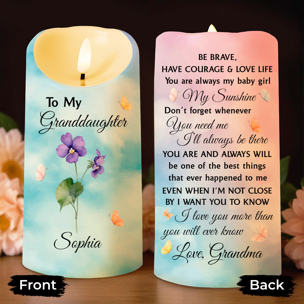 To My Granddaughter, Be Brave, Have Courage & Love Life