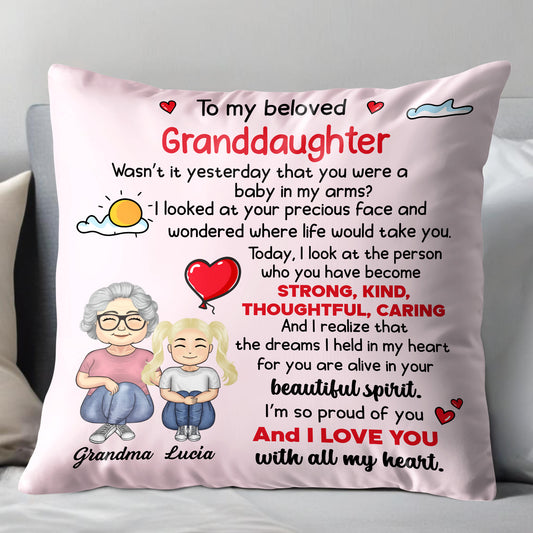 To My Beloved Granddaughter, Sun, Clouds, Hearts