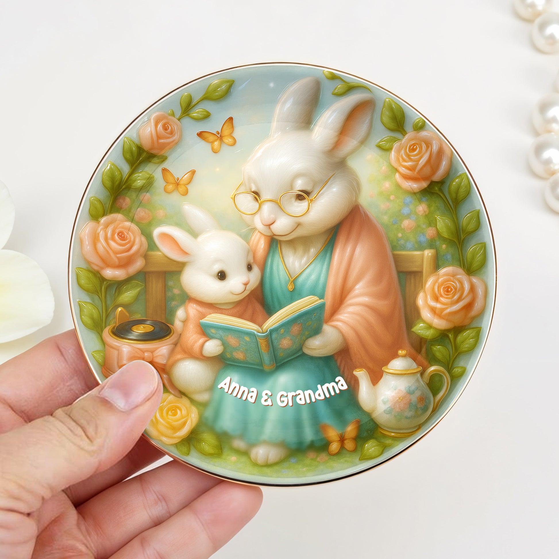 A Sweet Moment Between Grandma And Grandchild Reading