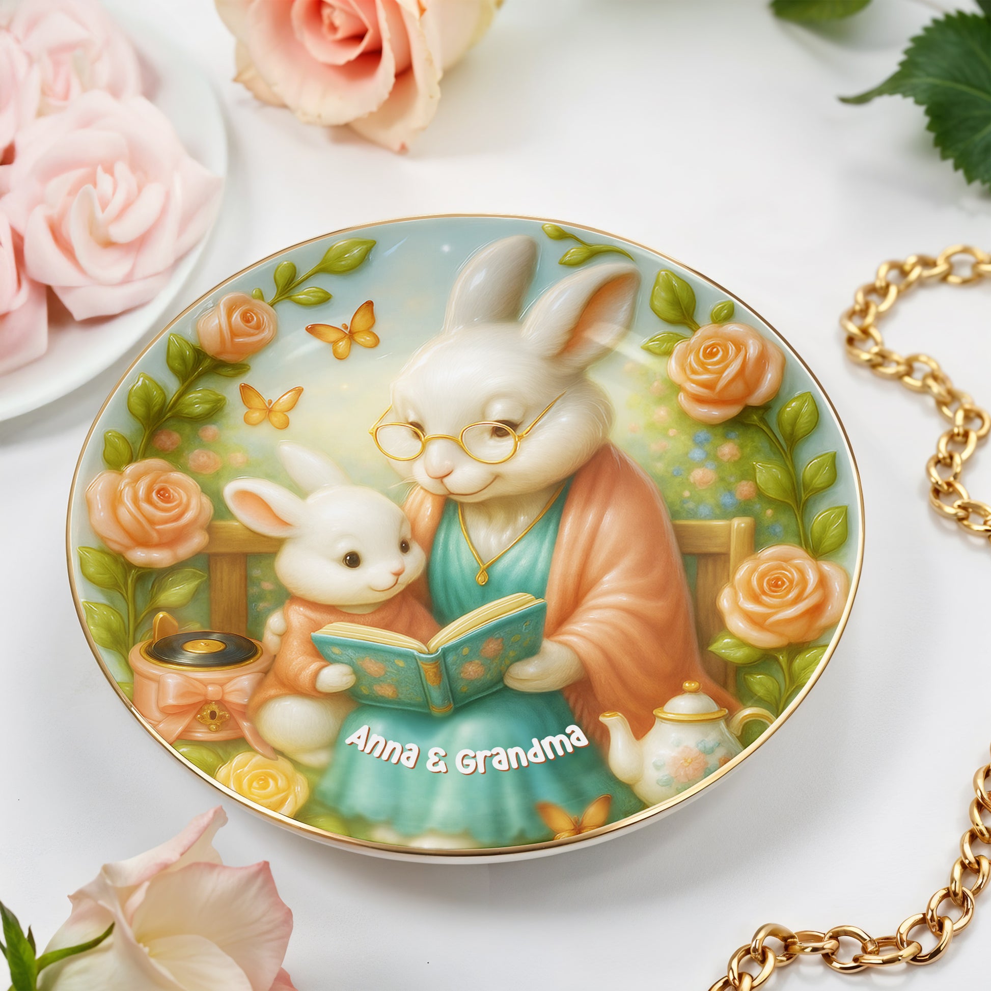 A Sweet Moment Between Grandma And Grandchild Reading