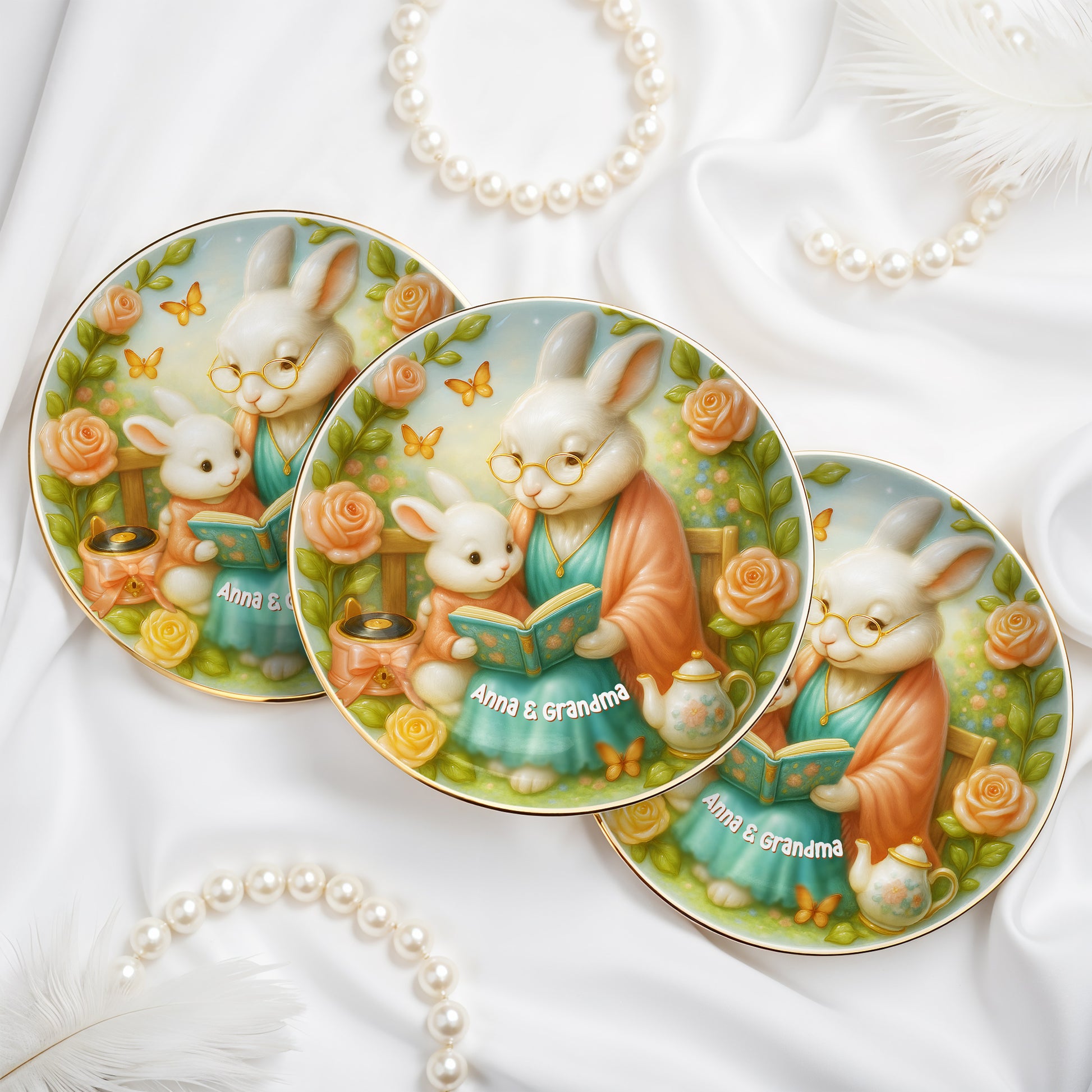 A Sweet Moment Between Grandma And Grandchild Reading